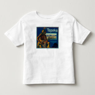 Topeka brännmärker den citrusa lådaetiketten tee shirt