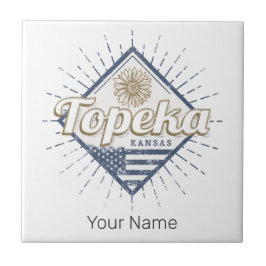 Topeka City Kansas United Stater Solros USA Kakelplatta