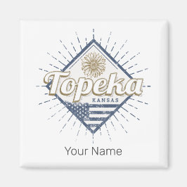 Topeka City Kansas United Stater Solros USA Magnet
