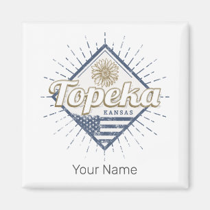 Topeka City Kansas United Stater Solros USA Magnet