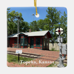 Topeka Kansas Julgransprydnad Keramik