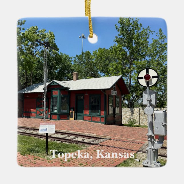 Topeka Kansas Julgransprydnad Keramik (Framsida)