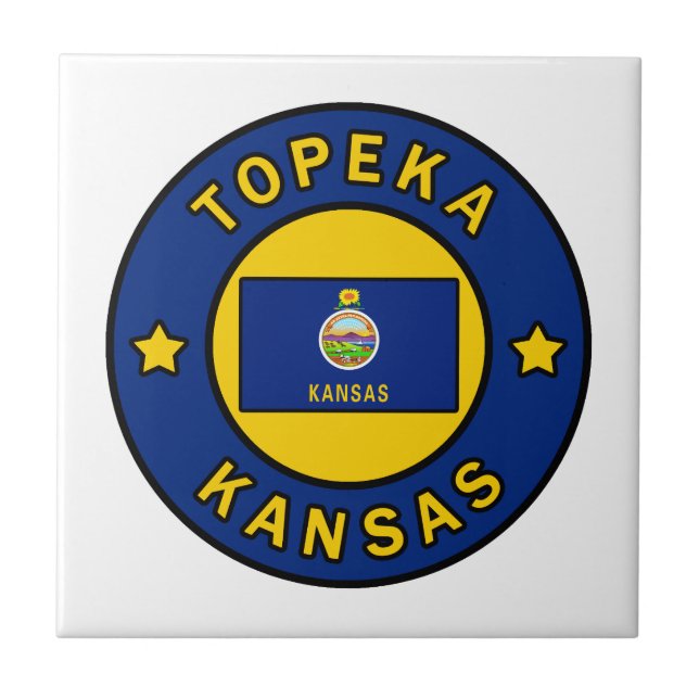 Topeka Kansas Kakelplatta (Framsidan)