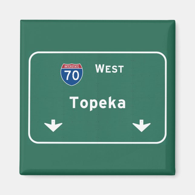 Topeka Kansas ks Interstate Highway Freeway : Magnet (Framsidan)