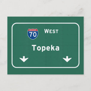 Topeka Kansas ks Interstate Highway Freeway : Vykort