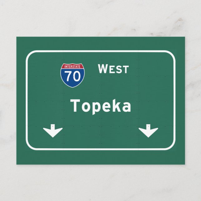 Topeka Kansas ks Interstate Highway Freeway : Vykort (Framsida)