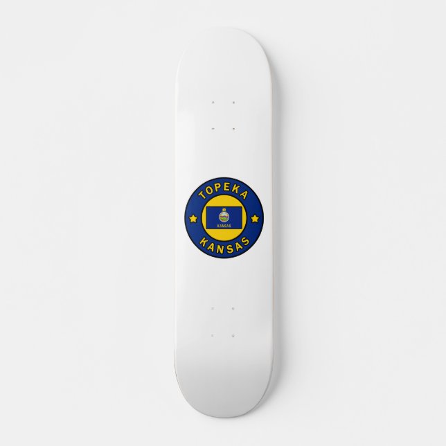 Topeka Kansas Mini Skateboard Bräda 18,5 Cm (Framsida)
