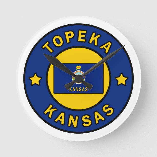 Topeka Kansas Rund Klocka (Framsida)