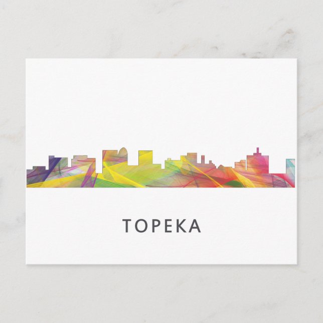 TOPEKA KANSAS SKYLINE WB1 - VYKORT (Framsida)