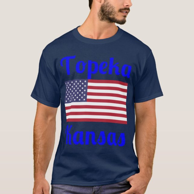 Topeka Kansas Stylish Prints2 T Shirt (Framsida)