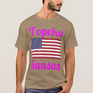 Topeka Kansas Styliska Tryck T Shirt