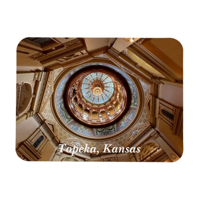 Topeka-staten Huvudstad dome Magnet (Horisontell)