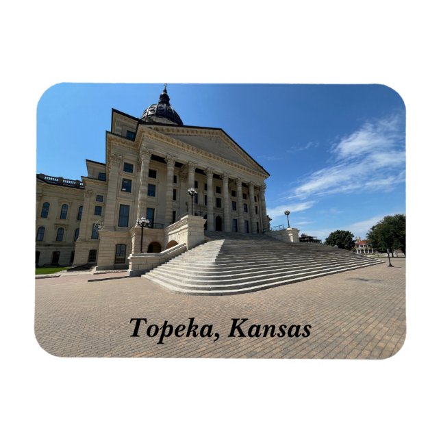 Topeka-staten Huvudstad Magnet (Horisontell)
