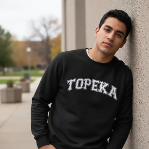 TOPEKA Universitet-Style Tröja Amerika College Lång Ärmad Tröja
