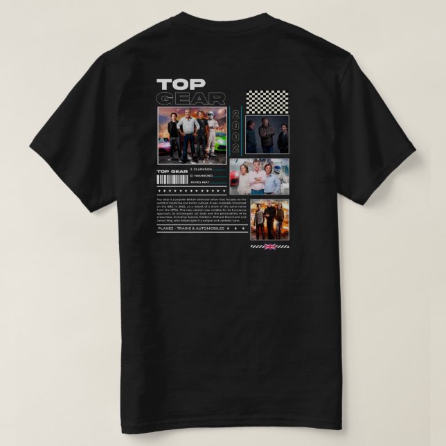 Topgear-märke  t shirt (Design baksida)