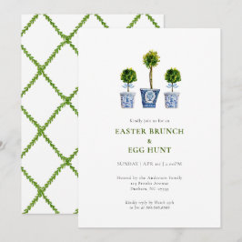 Topiaries Easter brunch & eggs hunt invitation Inbjudningar