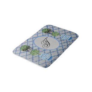 Topiary Blue Ginger Burk Burk Matta Bath Mat