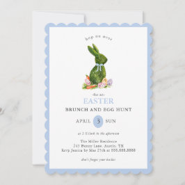 Topiary Bunny Påsk Brunch och äggjakt Inbjudningar