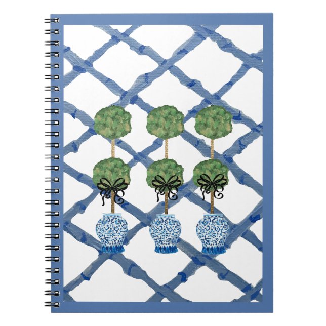 Topiary Chinoiserie Ginger Burk Burk Anteckningsbok (Framsidan)