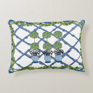 Topiary Chinoiserie Ginger Burk Burk Lumbar Prydnadskudde