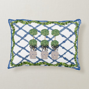 Topiary Chinoiserie Ginger Burk Burk Lumbar Prydnadskudde