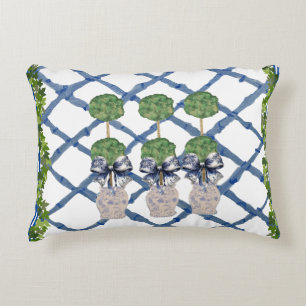 Topiary Chinoiserie Ginger Burk Burk Lumbar Prydnadskudde