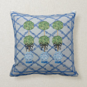 Topiary Chinoiserie Ginger Burk Lumbar-dekorfärg Kudde