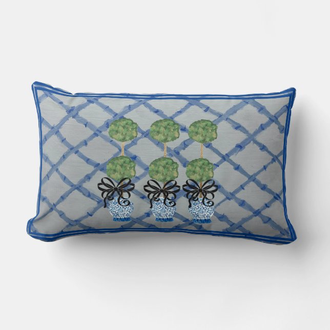Topiary Chinoiserie Ginger Burk Lumbar-dekorfärg Lumbarkudde (Framsida)