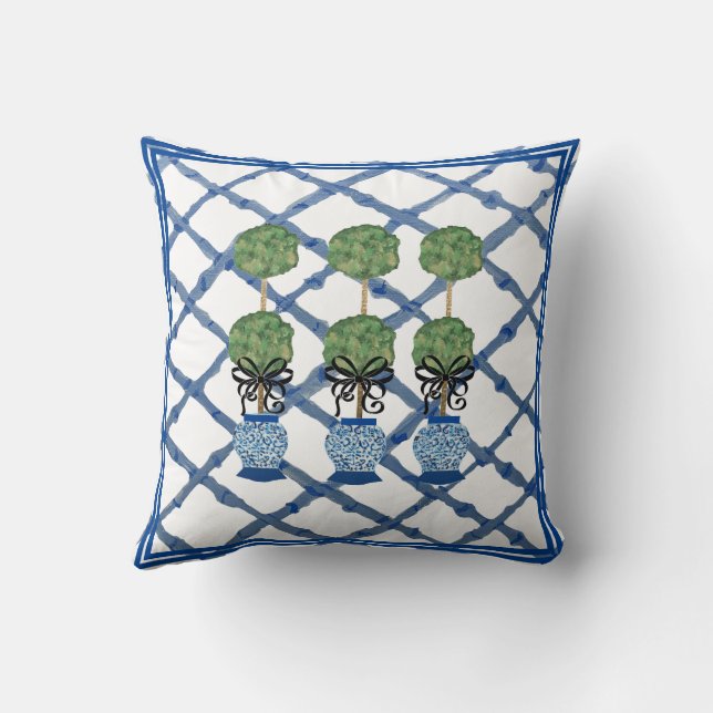 Topiary Chinoiserie Ginger Burk Pillow Dekorativ k Kudde (Baksida)