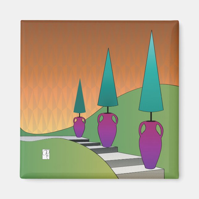 Topiary Cones Magnet (Framsidan)