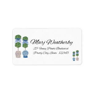 Topiary Hand Pasent Ginger Burk Adressetikett