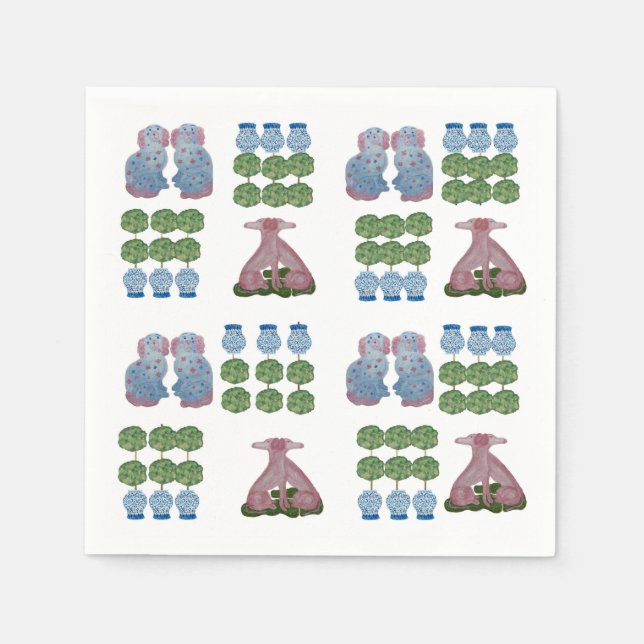 Topiary Hundar Ginger Burk Pappersservett (Framsidan)