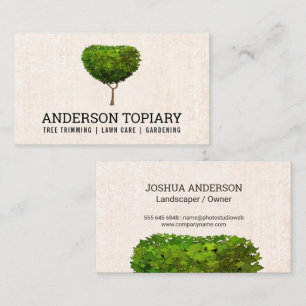 Topiary Landskap Träd Visitkort