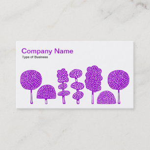 Topiary - Lila on White Visitkort