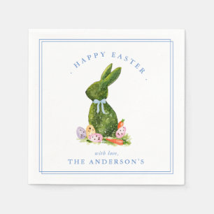 Topiary Rabbit med Påskägg Påsk brunch Pappersservett