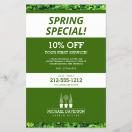 Topiary Trio Gardener Landscaping Grönt/White Flygblad