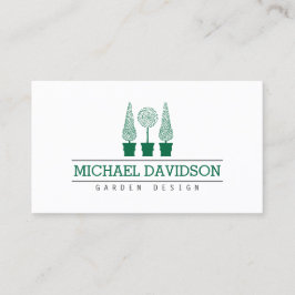 Topiary Trio Gardener Landscaping Mörk grönt Visitkort