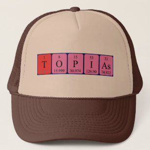 Topias periodisk hatt bord namn keps
