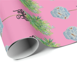 Topiatopiärerna Blue och White Ginger Burk Presentpapper