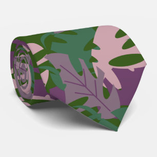 Topiskt blad Monstera Lila Grön Slips