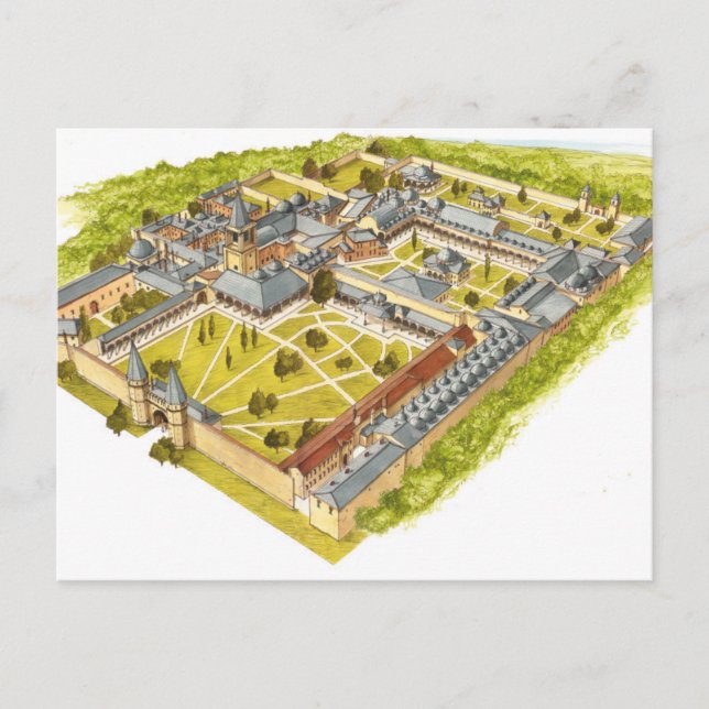 Topkapi Palace. Istambul Turquey. Flygvy Vykort (Framsida)