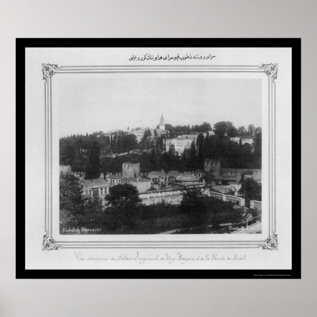 Topkapi Palace Istanbul Turkiet 1885 Poster (Framsidan)