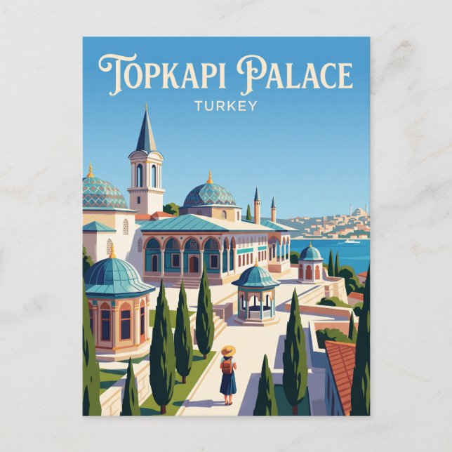 Topkapi-palatset Turkiet Vykort (Framsida)