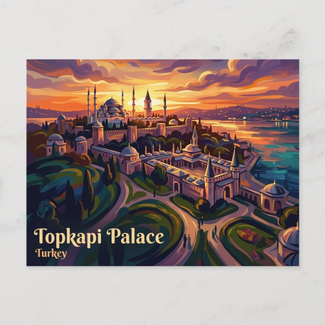Topkapi-palatset Turkiet Vykort (Framsida)
