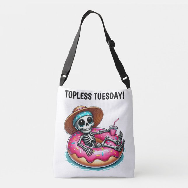 TOPLESS TUESDAY SKELETON AXELVÄSKA (Baksida)