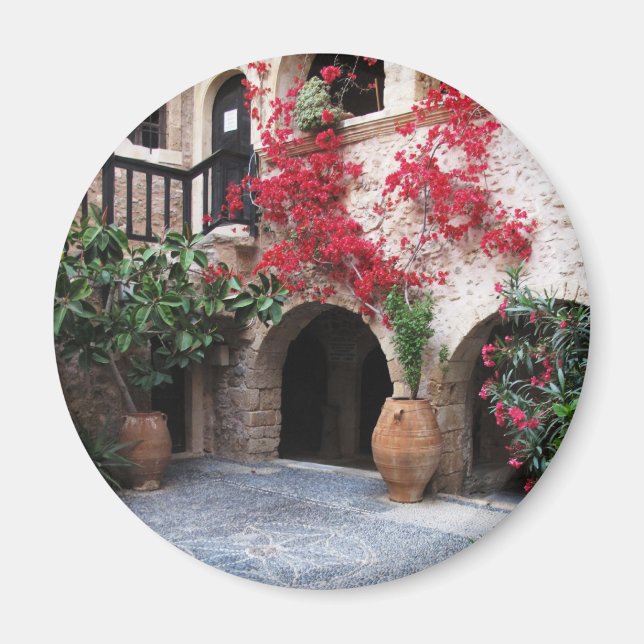Toplou Monastery Churches courtyard CRETE GREECE Magnet (Framsidan)