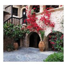 Toplou Monastery Churches courtyard POSTER