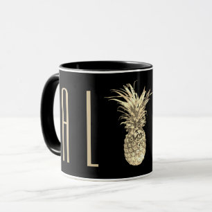 Topografi över ananas Aloha Tropical Guld Mugg