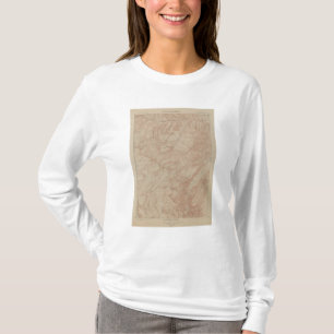 Topografikarta, Yellowstone medborgaredel, Wyoming T-shirt