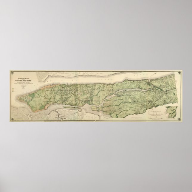 Topografisk atlas of the City of New York, 1874 Poster (Framsidan)